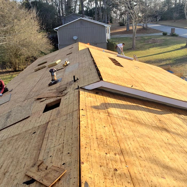 first step to roof replacement lawrenceville ga